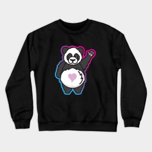 Hello Giant Panda Bear Heart Crewneck Sweatshirt